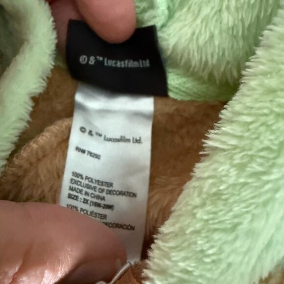 Baby Yoda Union Suit Costume Star Wars The Mandalorian Sz 2X Adult Christmas - Picture 8 of 9